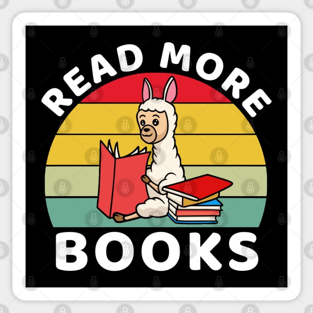 Read More Books Llama Mom Sticker by Illustradise